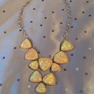 Light pink/ coral statement necklace